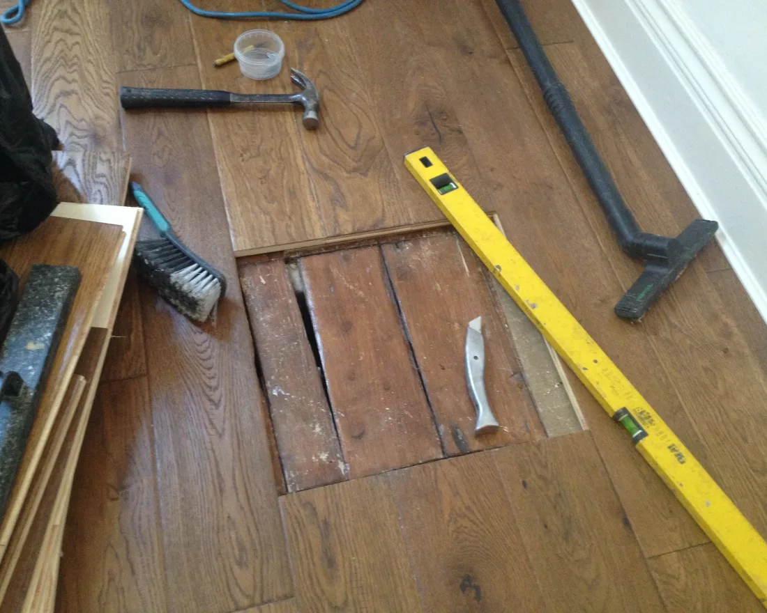 Measuring up a room for a new wood floor