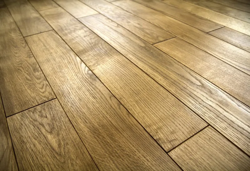 Solid wood plank flooring