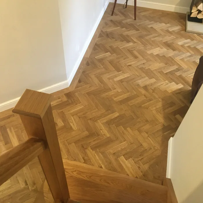 Full-size flooring display in the showroom