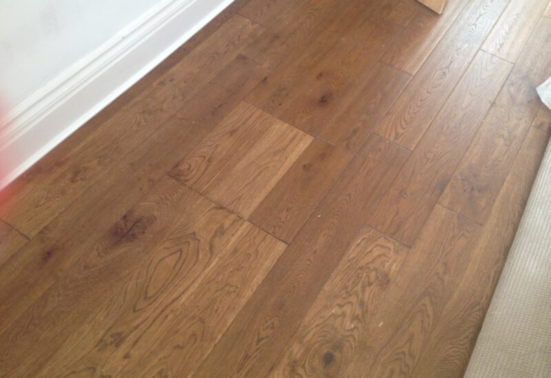 Solid oak plank flooring