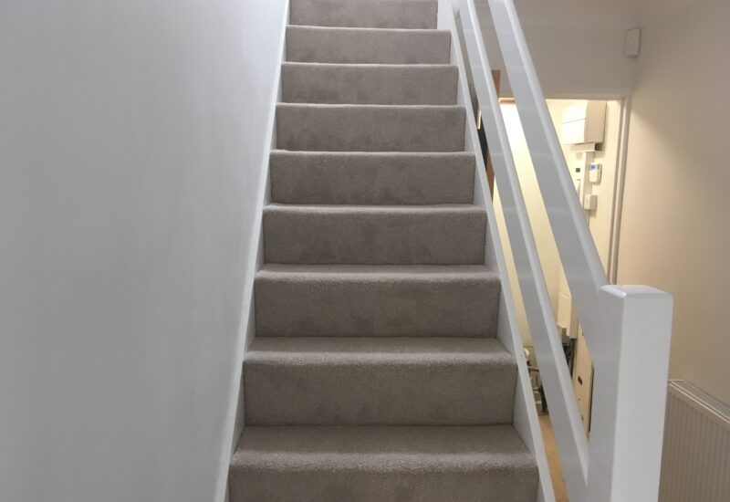 Carpet fitted to stairs and landing