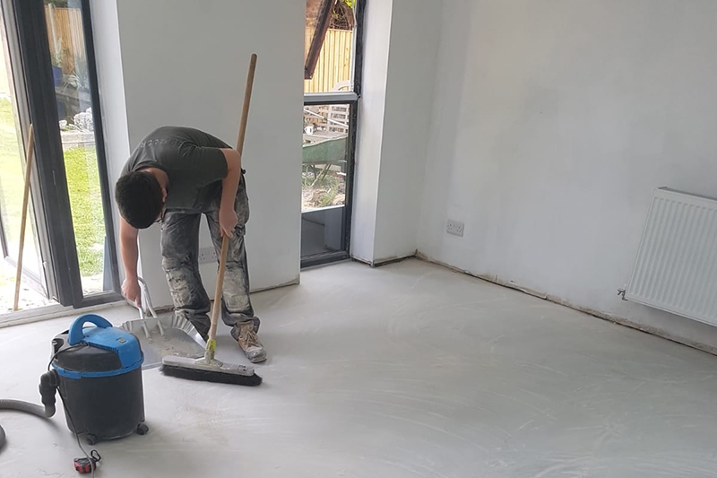 LVT going down over a prepared floor
