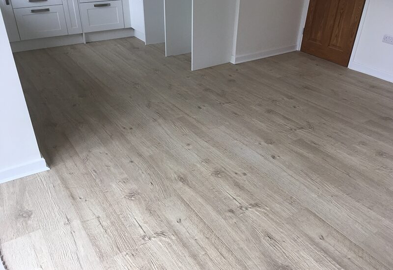 Laminate flooring, kitchen and hall
