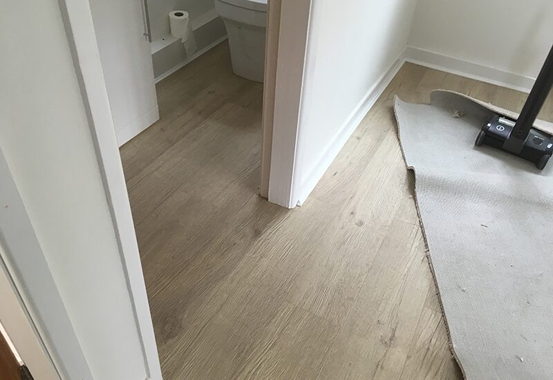 Laminate through a hallway